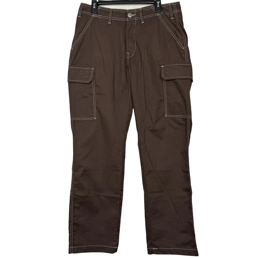 True Religion Cargo Pants Mens 32x32 Coton Stretch Straight Leg Brown *READ